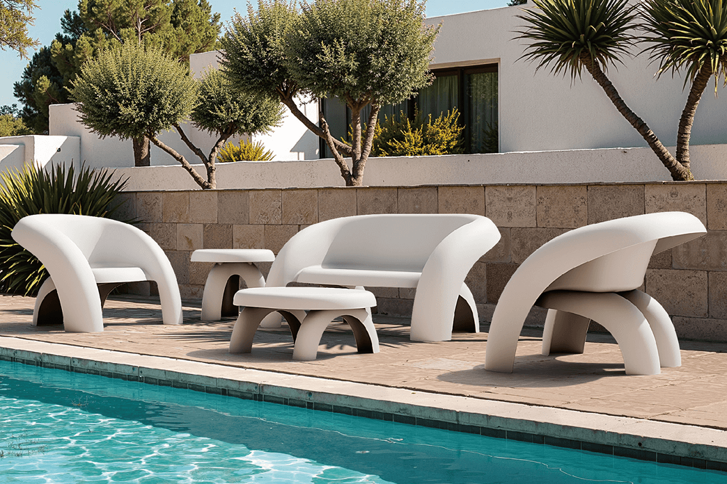 Delusso at GardenExpo - futuristic Italian outdoor design, made for experience