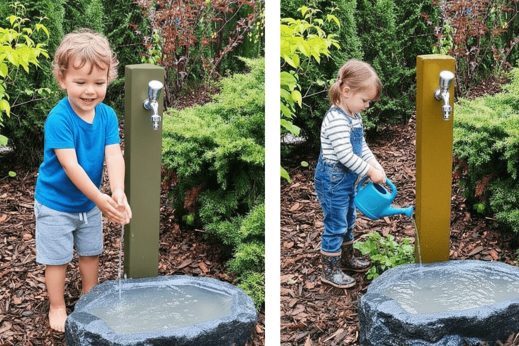 New garden tap colors: Olive Green & Curry