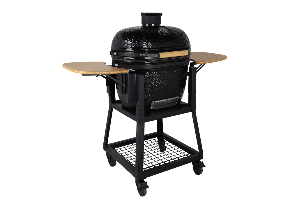 Kamado “black-belt” hybrid grill - charcoal or gas, your choice